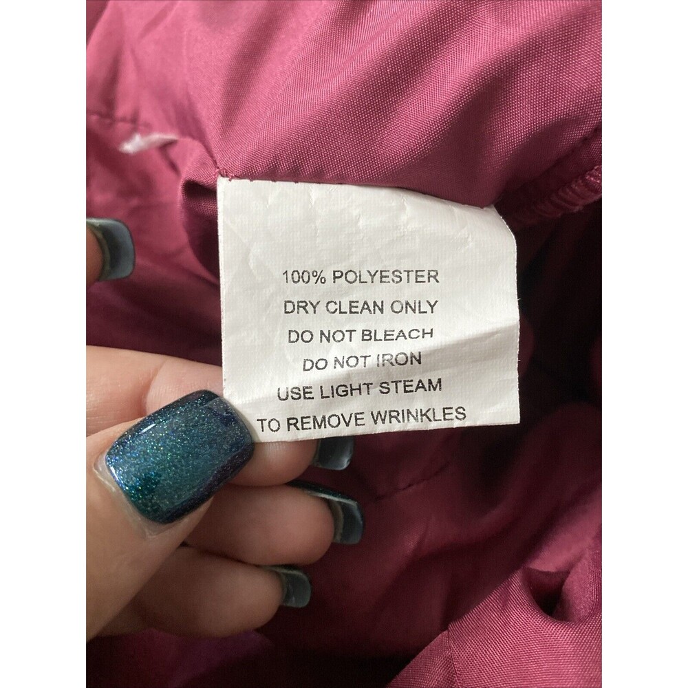 Azazie Junior Bridesmaid Dress J12 Girl's 12 Halter Floral Mulberry White Classy - Picture 9 of 9